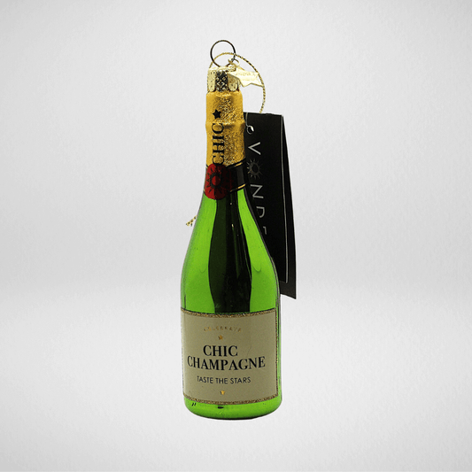 kerstbal champagne fles