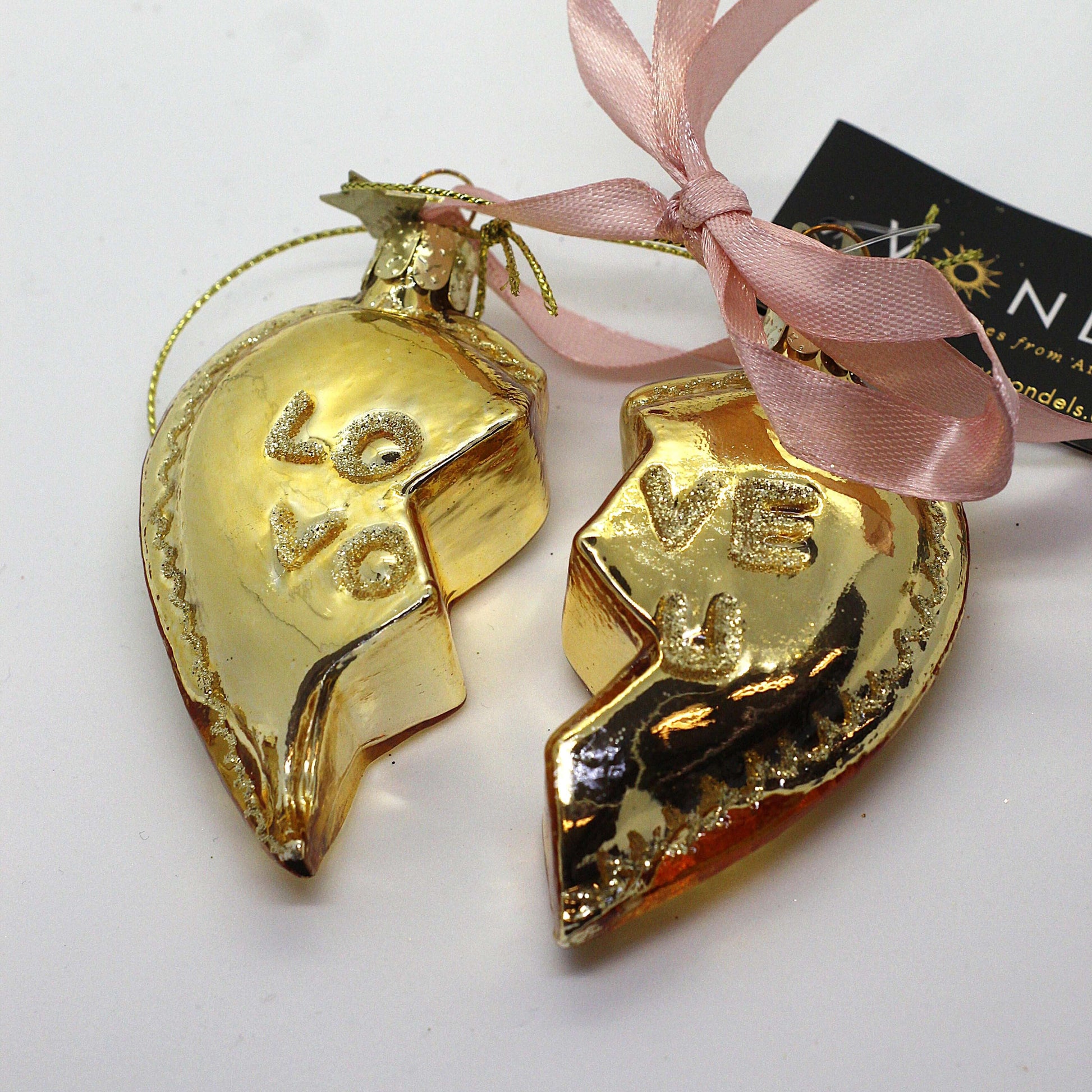 kerstbal liefde hartenset