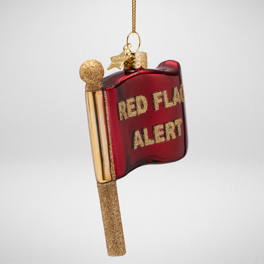 Red flag kerstbal – Grappige rode vlag kerstbal