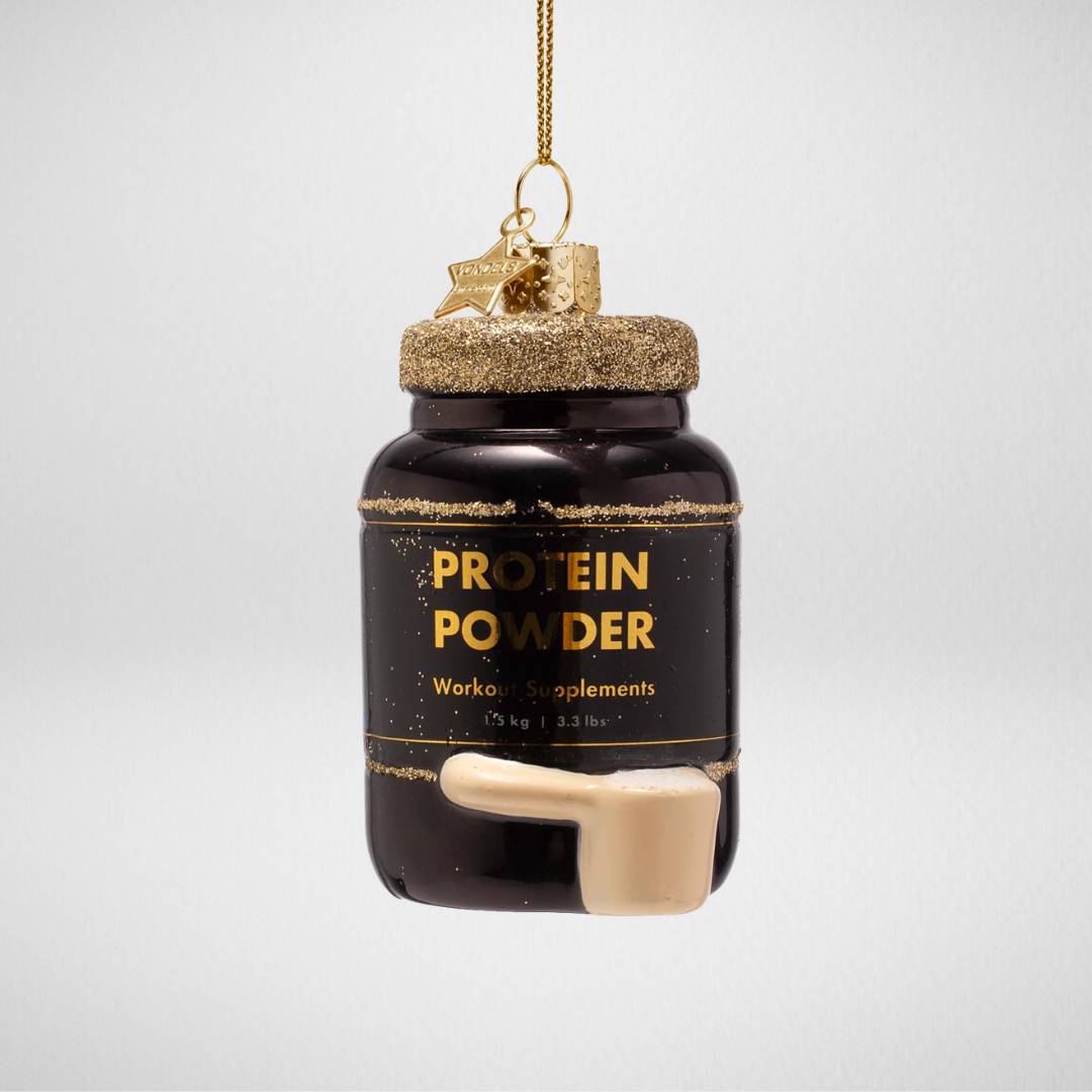 Kerstbal proteïnepoeder – Protein Powder fitness ornament