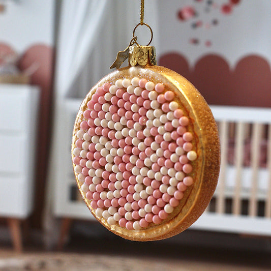 kerstbal geboorte beschuit met muisjes meisje 