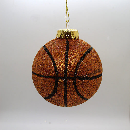 Basketbal Kerstbal – Glazen Sport Ornament 8 cm