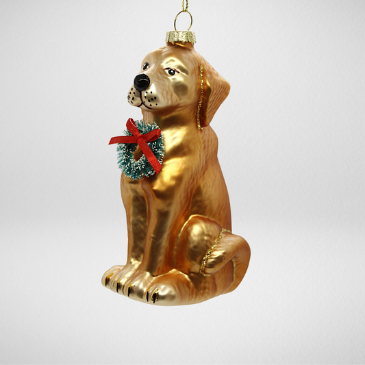 kerstbal hond golden retriever